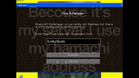 How to join minecraft server with hamachi