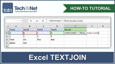 How to join text strings in excel