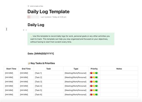 How to keep a daily log