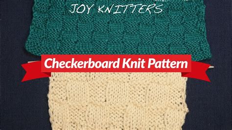 How to knit Checkerboard Pattern 30 YouTube