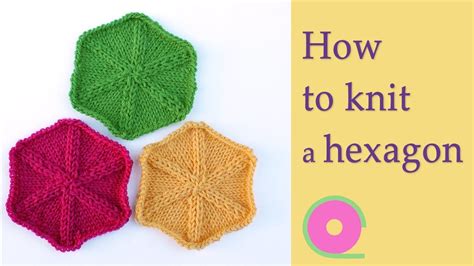 How to knit a hexagon Knitting tutorial YouTube