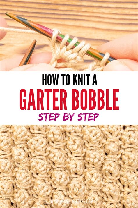 How to knit the 5-stitch garter bobble for beginners