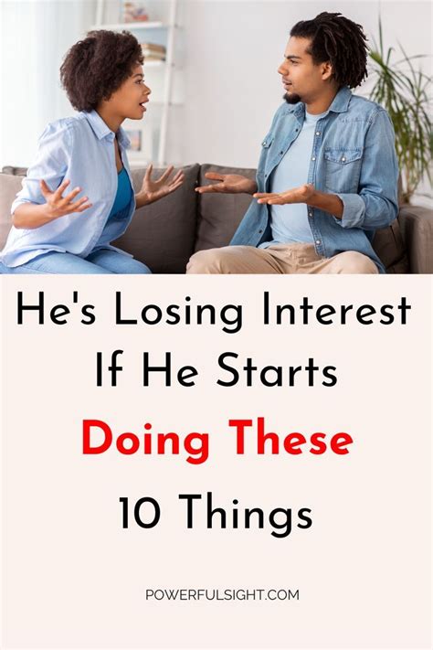 How to know he is losing interest