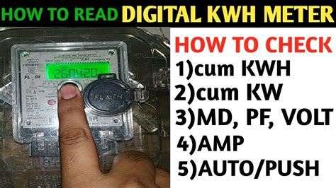 How to know unit in electric meter