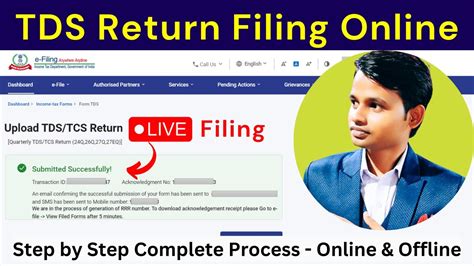 How to know whether e-tds return is filed or not?