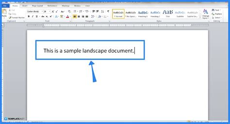 How to landscape in word
