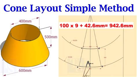 How to layout a Cone. Pipe fit up tutorial for beginners. YouTube