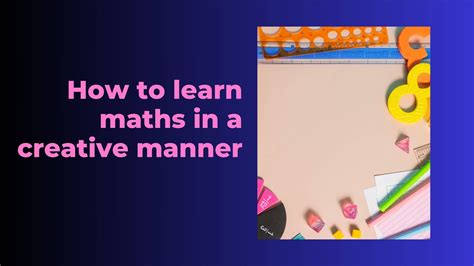 How to learn maths in one day