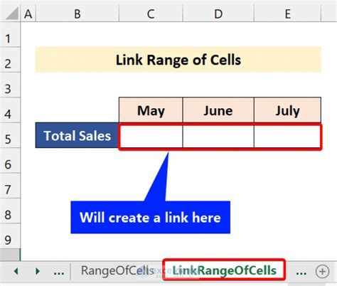 How to link cells in excel