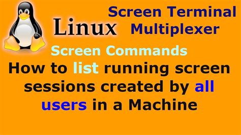 How to list running screen sessions? - Design Corral