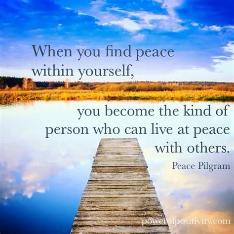 How to live in peace with yourself