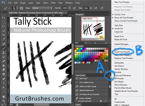 How to load brush presets in photoshop