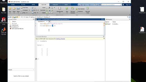 How to load data in matlab