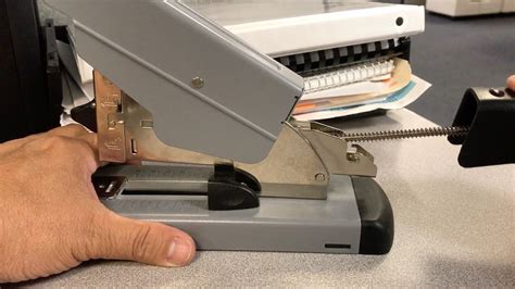 Dec 19, 2018 · Locate the cartridge inside the feed tray and pull it out. Insert your refill staples into the cartridge. Add as many staples as you need to fill the cartridge and slide the cartridge back into the body of the stapler. Close the feed tray until you hear it click shut, then plug the electronic stapler back into the wall socket. . 