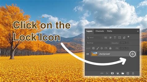 How to lock background layer in photoshop