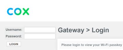 How to log into Cox panoramic router?
