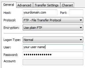 How to login in ftp account