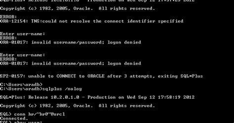 How to login in sqlplus