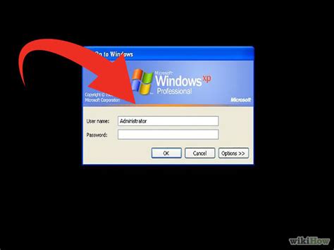 How to login with administrator in vista