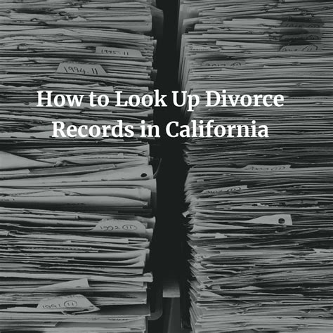 How to look up divorce records. Things To Know About How to look up divorce records. 