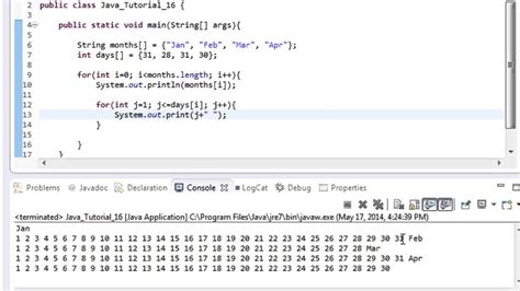 How to loop an array in java