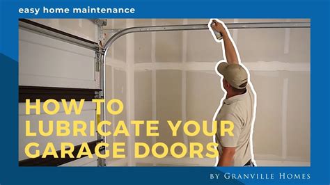 How to lubricate your GARAGE DOOR TRACKS - YouTube