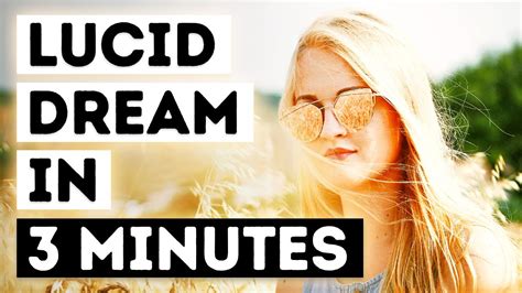 How to lucid dream in 3 minutes. .  ...