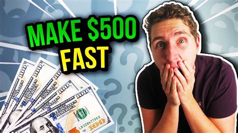 How to make $500 fast. Sell stuff you own. One of the fastest ways to make $2,000 online is to sell stuff you own but don’t wear or use anymore. Try selling clothes, electronics, furniture, books, and anything else you don’t need anymore … 