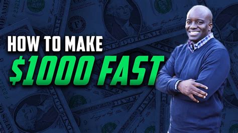 How to make 1000 dollars fast. Deliver Food With DoorDash. The average amount you can make: up to $17.50 per hour. How fast you can make money: Within a day. Delivering food with DoorDash is another great way to make a $1000 fast in Canada. If you have a car, scooter or bike, you can deliver food to hungry Canadians. 