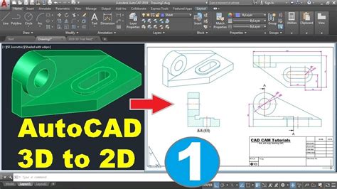 How to make 2D from 3D drawing in AutoCAD