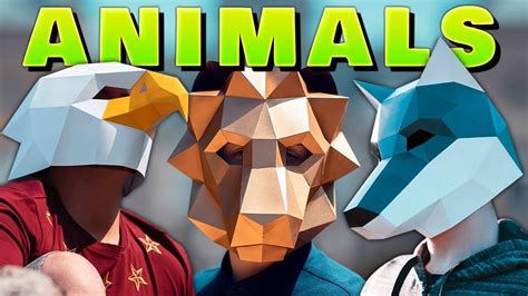 How to make Animal Masks with Paper or Cardboard in 3D 12 DIY