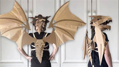 How to make Cardboard and Paper Dragon Wings in 2023 Dragon wings