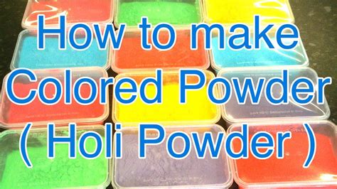 How to make Colored powder : Holi powder : Throwing …