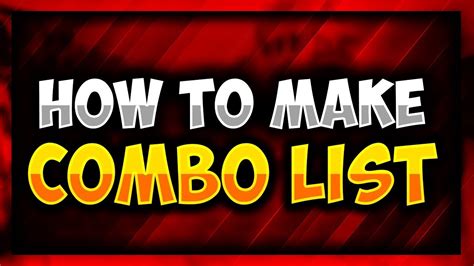 How to make HQ Combo List - YouTube