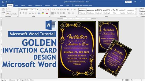 How to make Picture Invitation Card Design in Ms Word Invitation Card