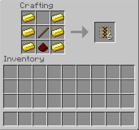 How to make Rails in Minecraft Materials Required Crafting Guide How to Use