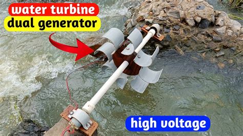 How to make Small Homemade Hydro electric Power Turbine Generator