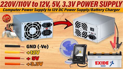How to make a 12v power supply from a computer power supply. ) PCI Exp...