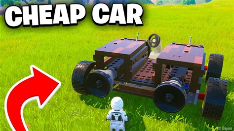 How to make a CHEAP CAR in LEGO Fortnite with TURNING and STEERING
