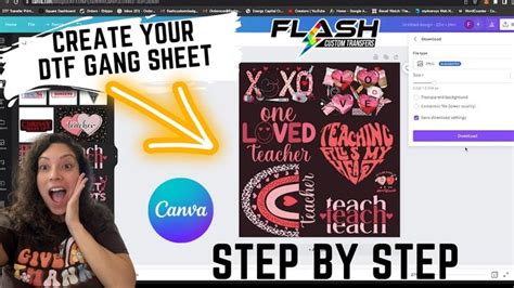 How to make a Gang Sheet in Canva to have your own Transfers printed