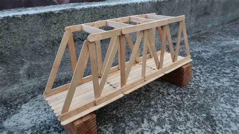 How to make a Howe truss bridge using popsicle sticks YouTube