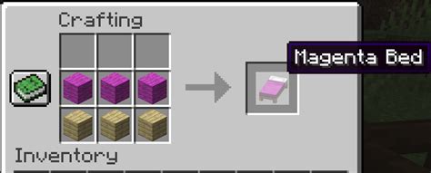 How to make a Magenta Bed in Minecraft Step by Step Guide