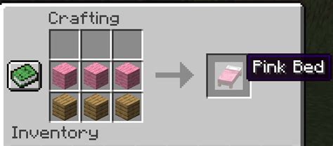 How to make a Pink Bed in Minecraft Step by Step Guide