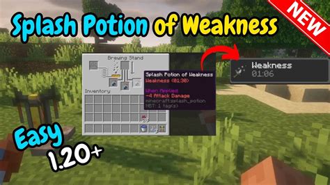 How to make a Splash Potion of Weakness in Minecraft 