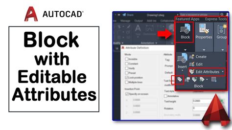 How to make a block with editable attributes in autocad.  Each panel would essentially be a...