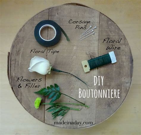 How to make a boutonniere. 1. Gather your flowers and greenery. Decide on 1 or 2 statement blooms, 2-3 smaller accent blooms, and greenery. 2. Cut all the stems to your desired length for the boutonniere. (A stem length of 2-3 inches is ideal for … 
