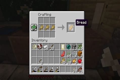 How to make a bread in minecraft