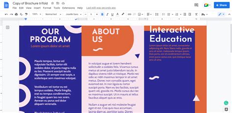 How to make a brochure on google docs. To enable screen reader support, press Ctrl+Alt+Z To learn about keyboard shortcuts, press Ctrl+slash 