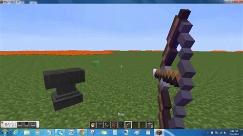 Once you've gathered these materials, follow these steps to craft your bow: Open your crafting table: Right-click on the crafting table to open the 3×3 grid interface. Arrange the items: In the top row of the grid, place three sticks horizontally across the row. Then, in the middle row, place one stick in the center box and one string just ...