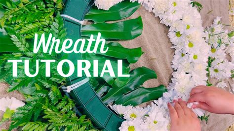 How to make a funeral wreath with artificial flowers.  Understanding excellen...
